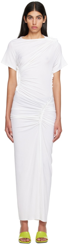 Photo: Atlein White Ruffled Midi Dress