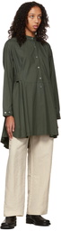 DEVEAUX NEW YORK Khaki Pleated Shirt