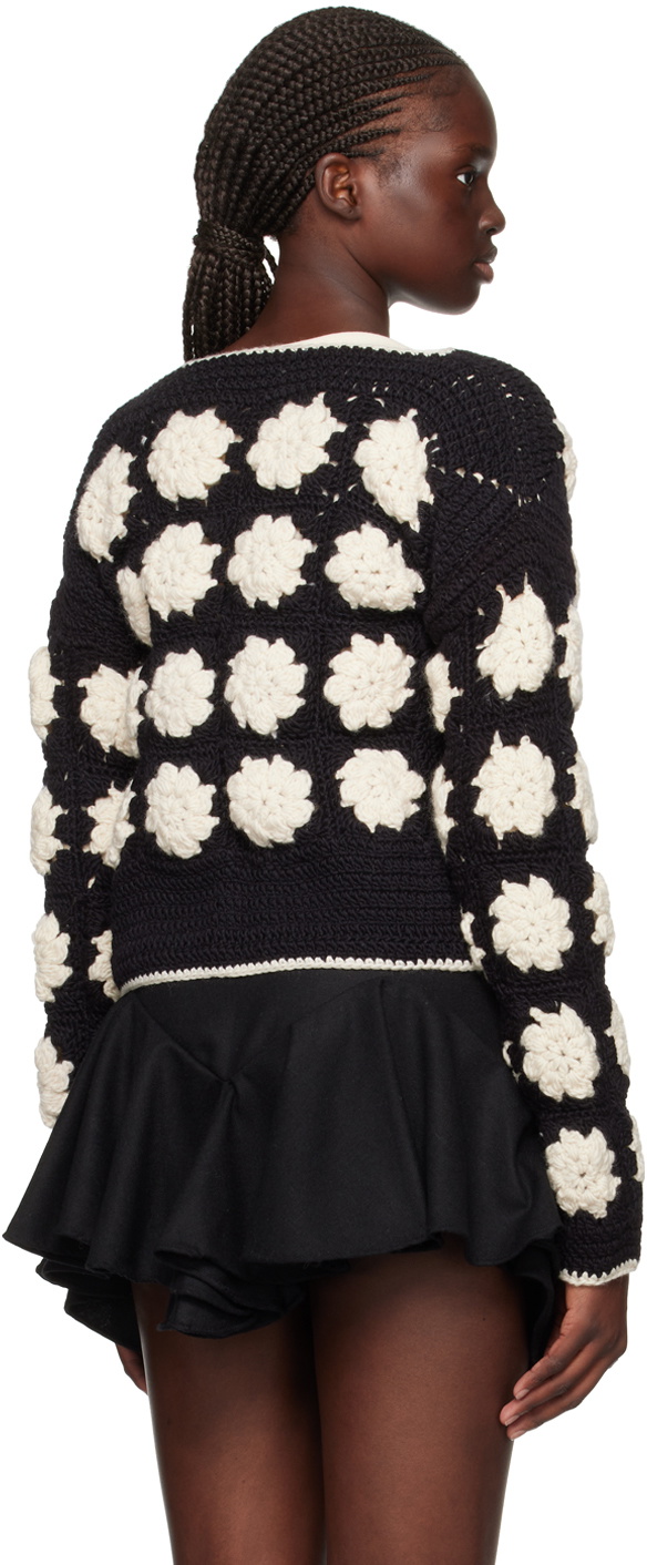 Tach Black & White Dana Cardigan
