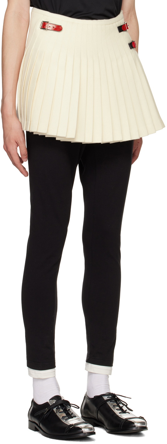 Molly Goddard Off-White Pleated Kilt