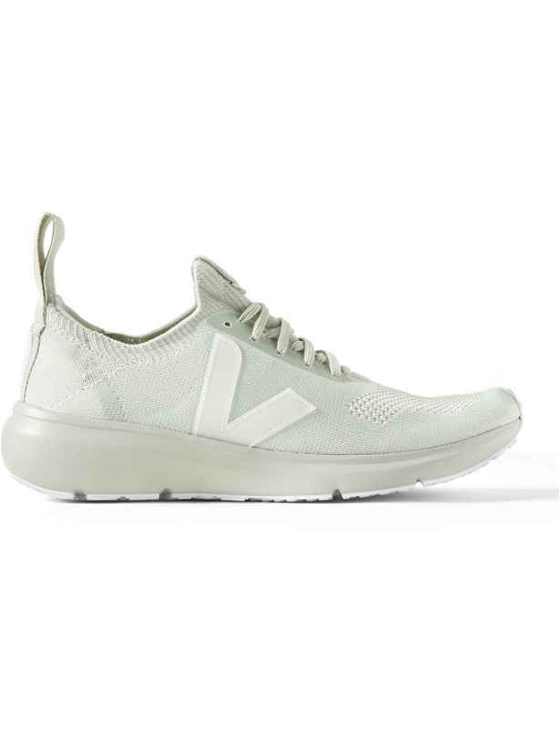 Photo: RICK OWENS - Veja Rubber-Trimmed Stretch-Knit Sneakers - Gray