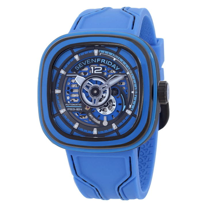 Photo: Sevenfriday PS-Colored Carbon Automatic Day-Night Blue Dial Mens Watch PS3/04