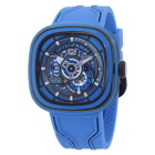 Sevenfriday PS-Colored Carbon Automatic Day-Night Blue Dial Mens Watch PS3/04