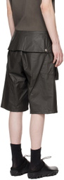 Omar Afridi Brown Flap Shorts