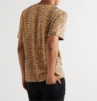 SAINT LAURENT - Leopard-Print Cotton-Jersey T-Shirt - Neutrals