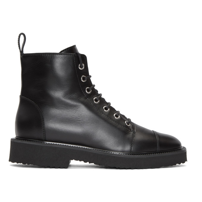 Giuseppe Zanotti Black Hilary Military Boots Giuseppe Zanotti