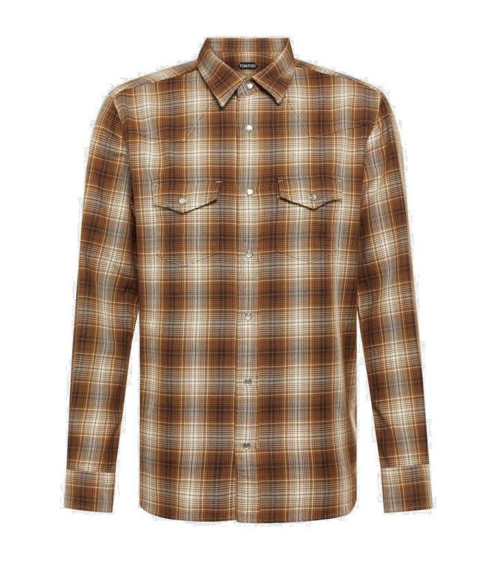 Photo: Tom Ford Checked cotton Western shirt