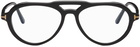 TOM FORD Black & Tortoiseshell Clip-On Glasses