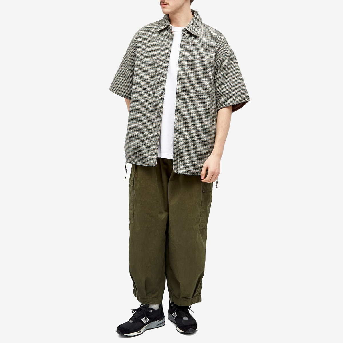Merely Made Reversible Padded Shirt in Brown Check