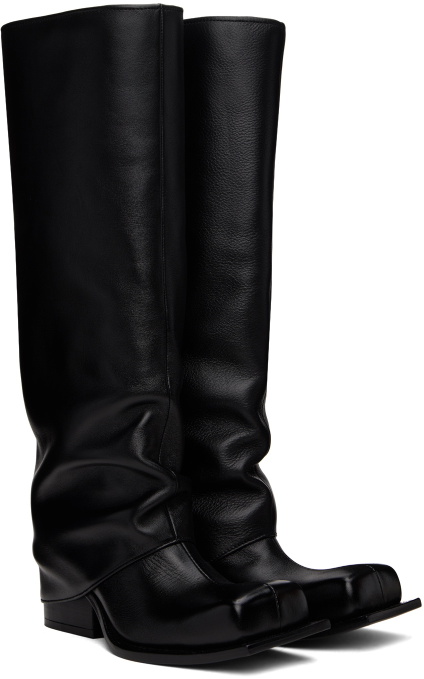 FIDAN NOVRUZOVA Black Havva Chunky Heel Trouser Boots