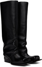 FIDAN NOVRUZOVA Black Havva Chunky Heel Trouser Boots