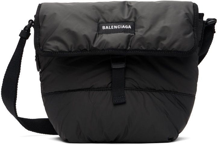Photo: Balenciaga Black Puffy Explorer Messenger Bag