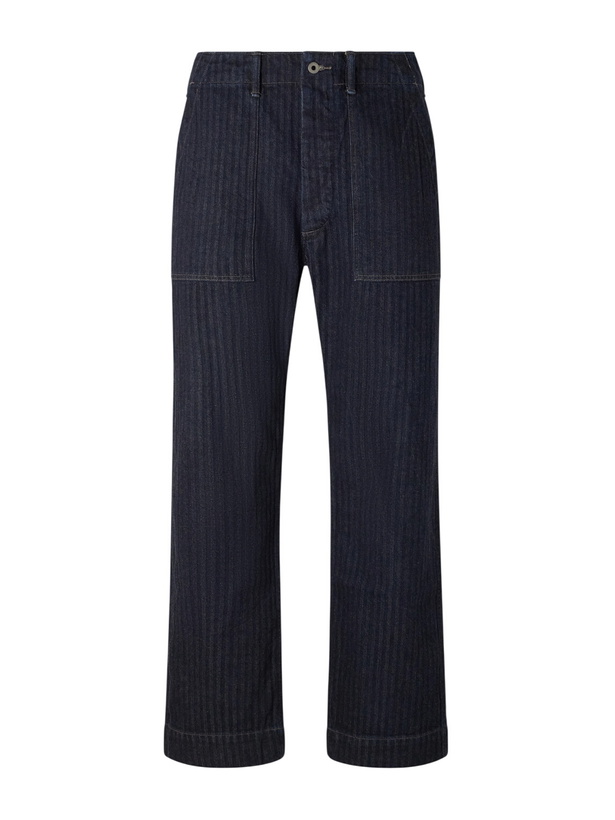 Photo: RRL - Herringbone Straight-Leg Jeans - Blue