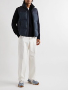 Canali - Quilted Panelled Wool Down Gilet - Blue