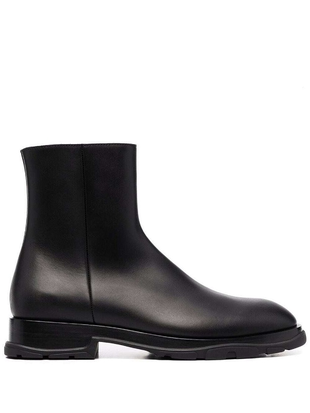 Photo: ALEXANDER MCQUEEN - Leather Ankle Boot