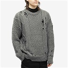 Neighborhood Men's Savage Cable Sweater in Grey