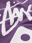 Stussy - Dice Printed Cotton-Jersey T-Shirt - Purple