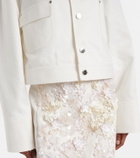 Plan C Sequined cotton drill jacket