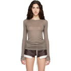 Rick Owens Gray Tower Rib LS T-shirt