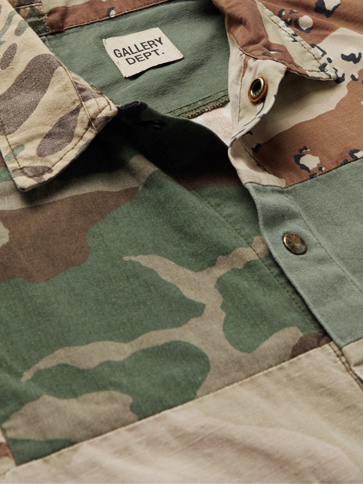 Gallery Dept. - Patchwork Camouflage-Print Cotton-Twill Chore Jacket - Green