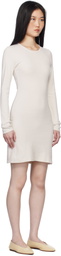 Gil Rodriguez Off-White Long Sleeve Bellevue Minidress