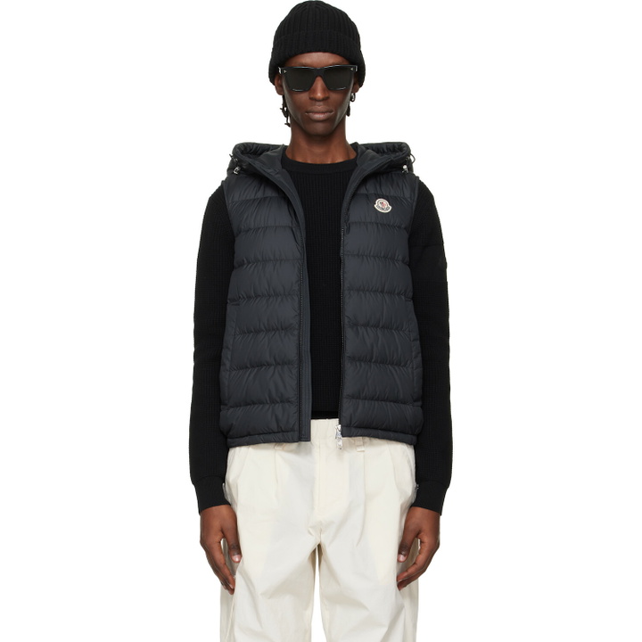Photo: Moncler Black Marseillan Hooded Down Vest