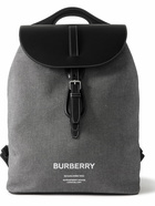 Burberry - Logo-Print Cotton-Canvas and Leather Backpack