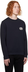 Emporio Armani Navy Embroidered Sweatshirt