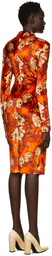 Kwaidan Editions Orange Velour Shirt Dress