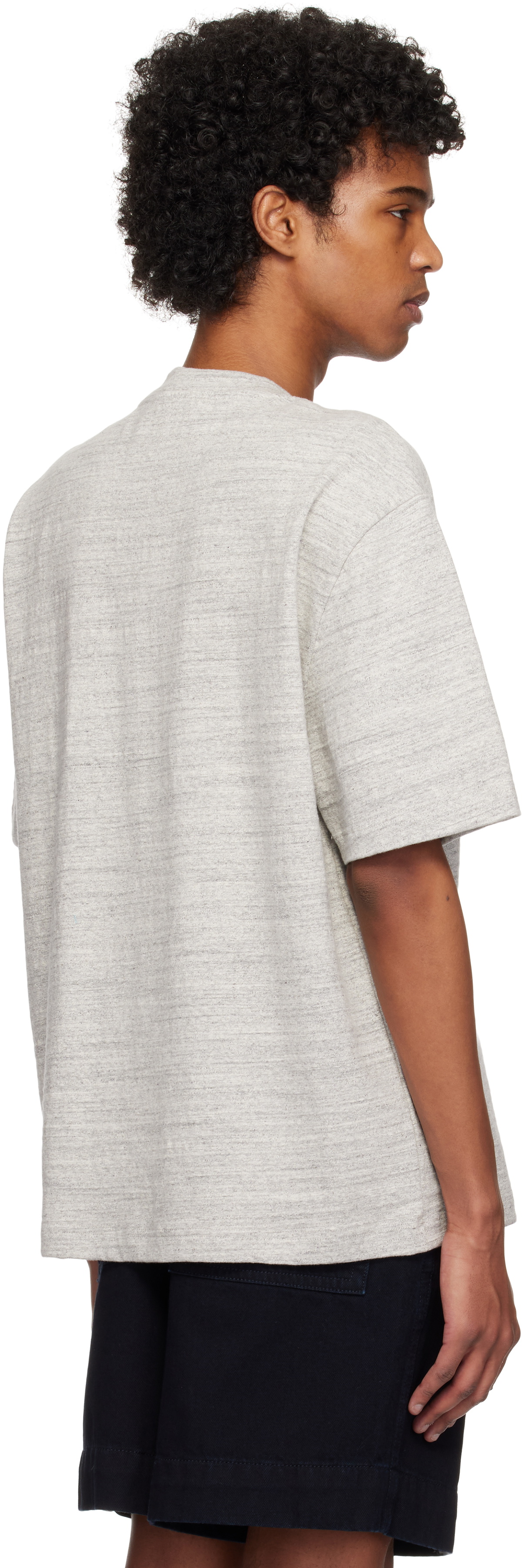 Róhe Gray Mouliné Jersey T-shirt