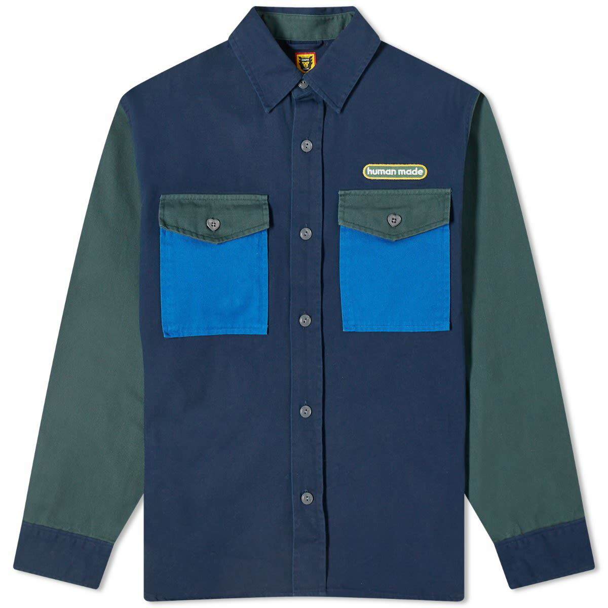 Human Made Men's Crazy Work Over Shirt in Navy Human Made