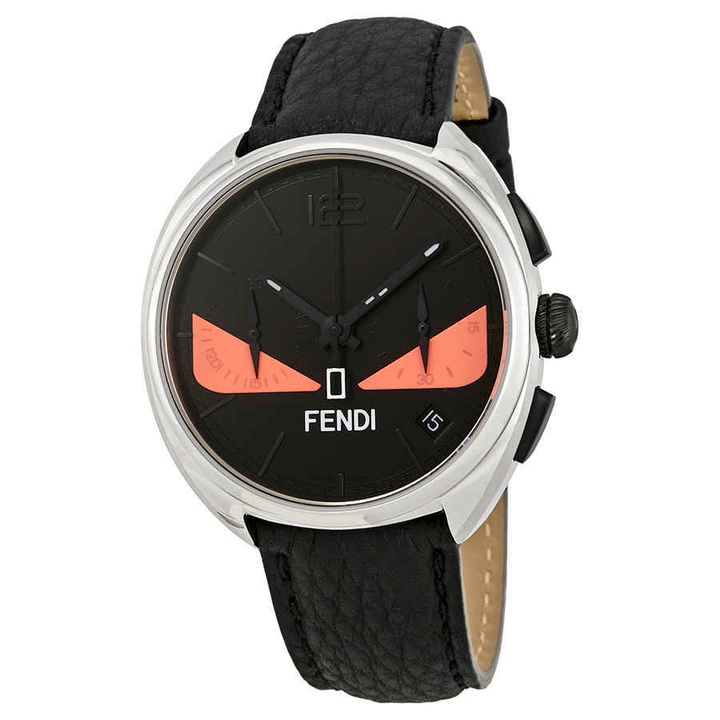 Photo: Fendi Momento Chronograph Black with Pink Bug Eyes Dial Mens Watch F214011711