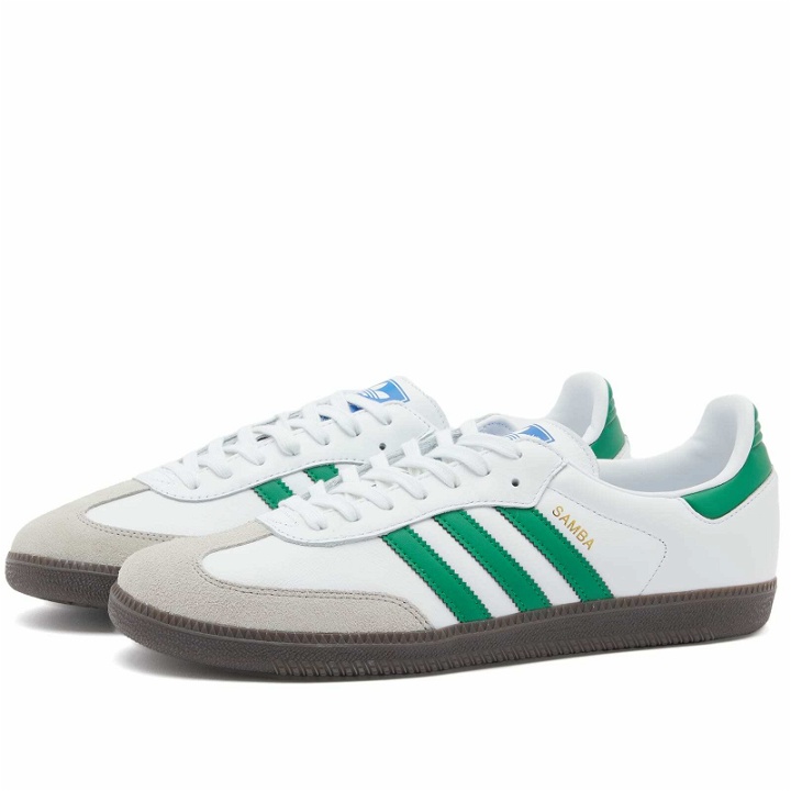 Photo: Adidas Samba OG Sneakers in White/Green