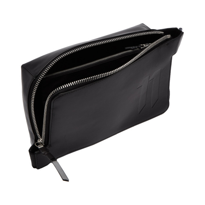 11 by Boris Bidjan Saberi Black Logo Cross Body Pouch 11 by Boris