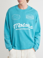Cherry Los Angeles - Logo-Print Cotton-Mesh T-Shirt - Blue