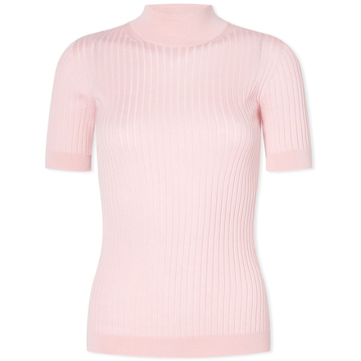 Photo: Versace Women's High Neck Knitted Top in Pale Pink