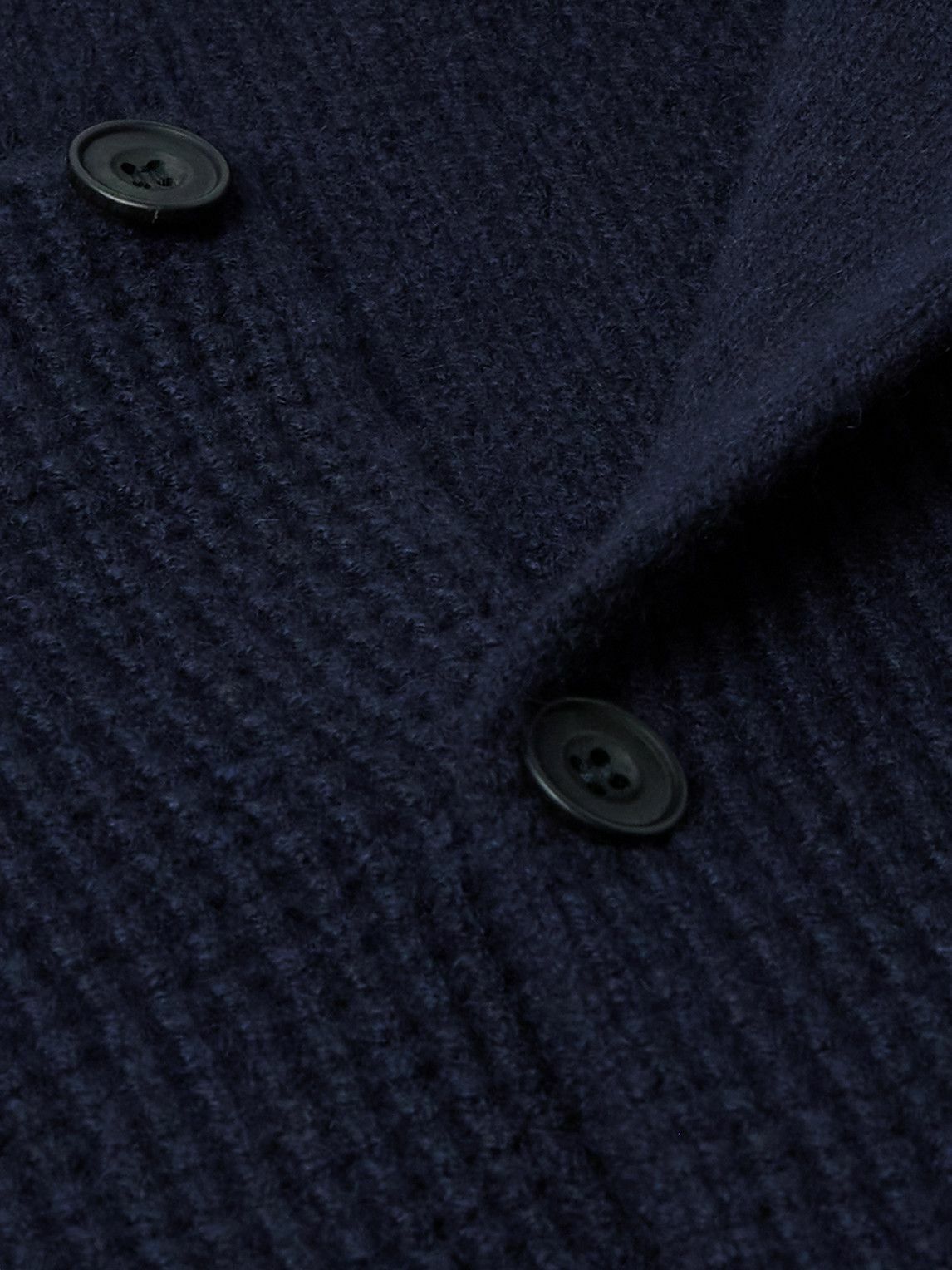 Rubinacci - Waffle-Knit Cashmere Cardigan - Blue