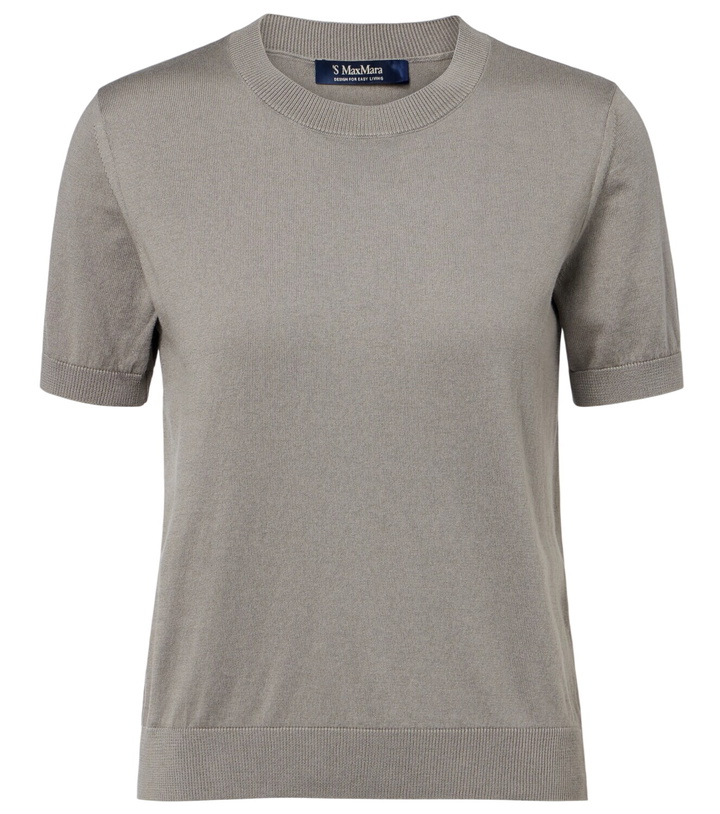 Photo: 'S Max Mara Cotton, silk, and cashmere knitted top