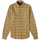 Rag & Bone Men's Rove Plaid Shirt in Yellow Plaid