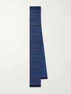 Missoni - Striped Crochet-Knit Wool And Silk-Blend Tie - Blue