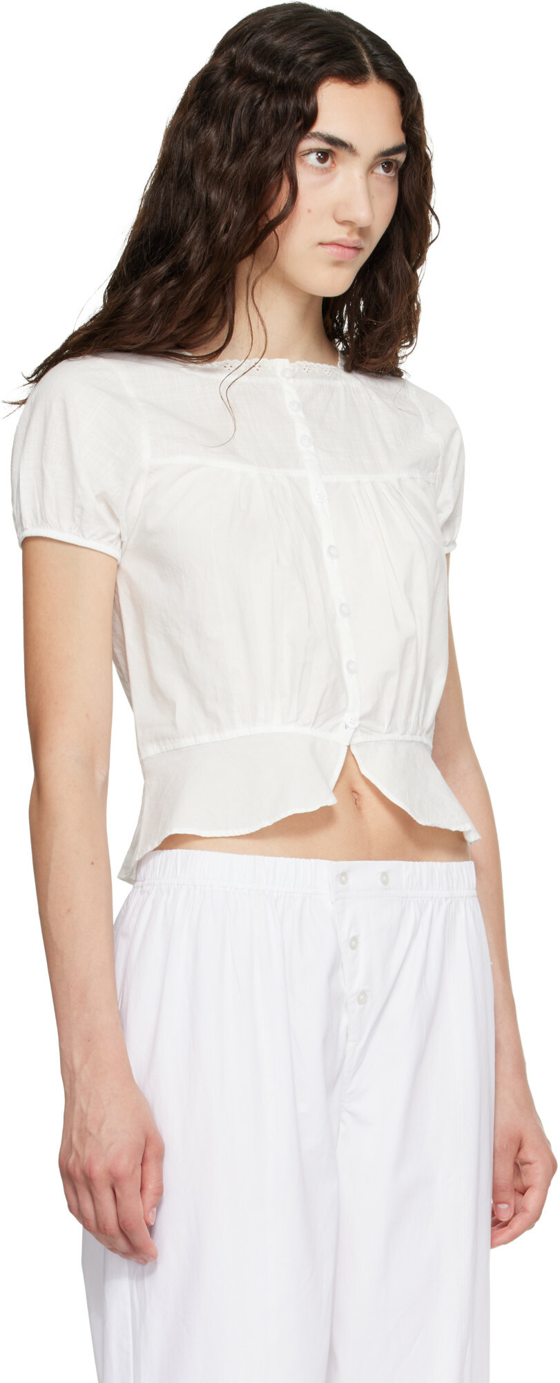 Fruity Booty White Daisy Blouse