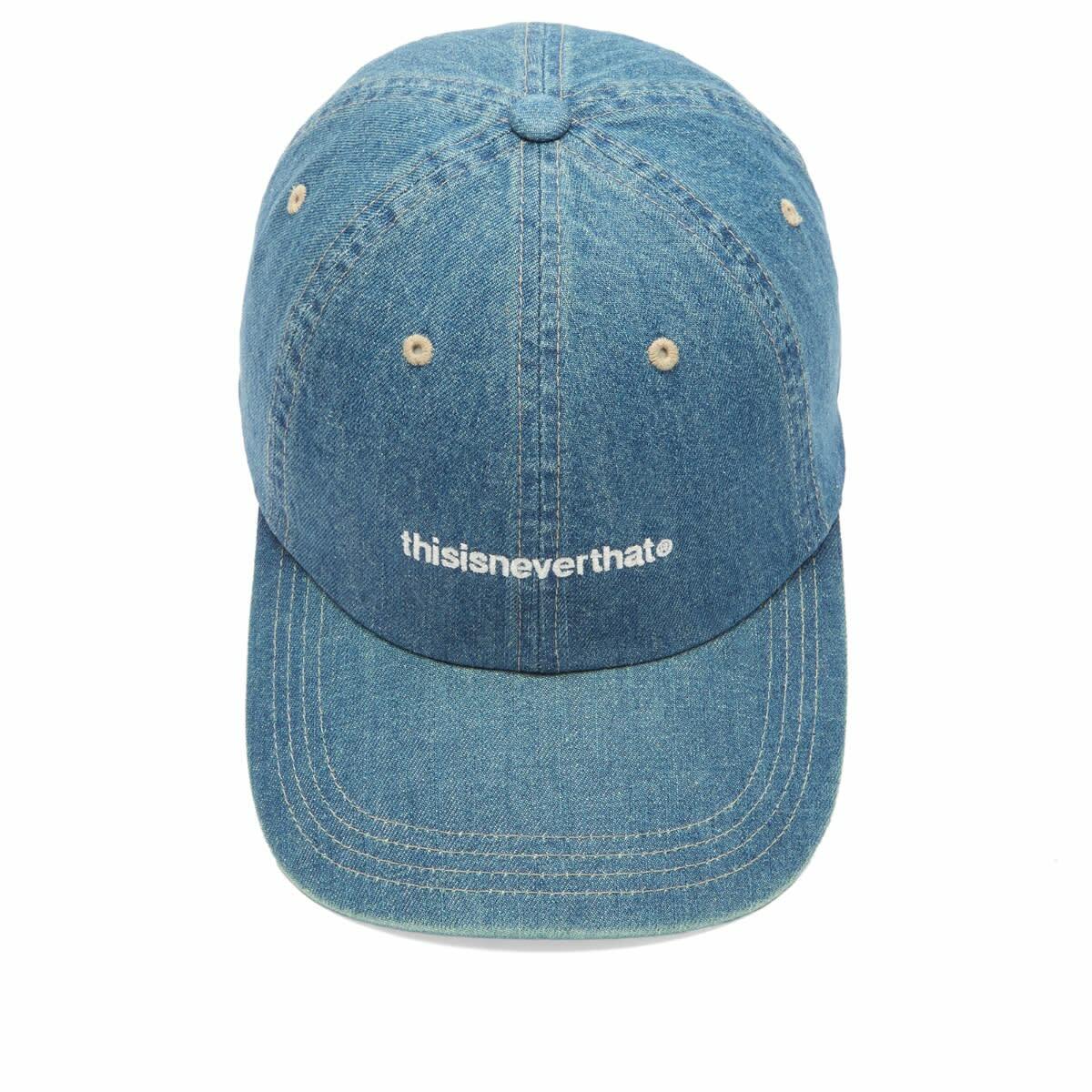 thisisneverthat Men's Denim T-Logo Cap in Washed Blue 