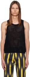 Double Rainbouu Black Semi-Sheer Tank Top