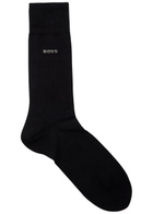 Boss Patterned Cotton-blend Socks set of two Black