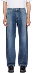 AFTER PRAY Blue Slash Jeans