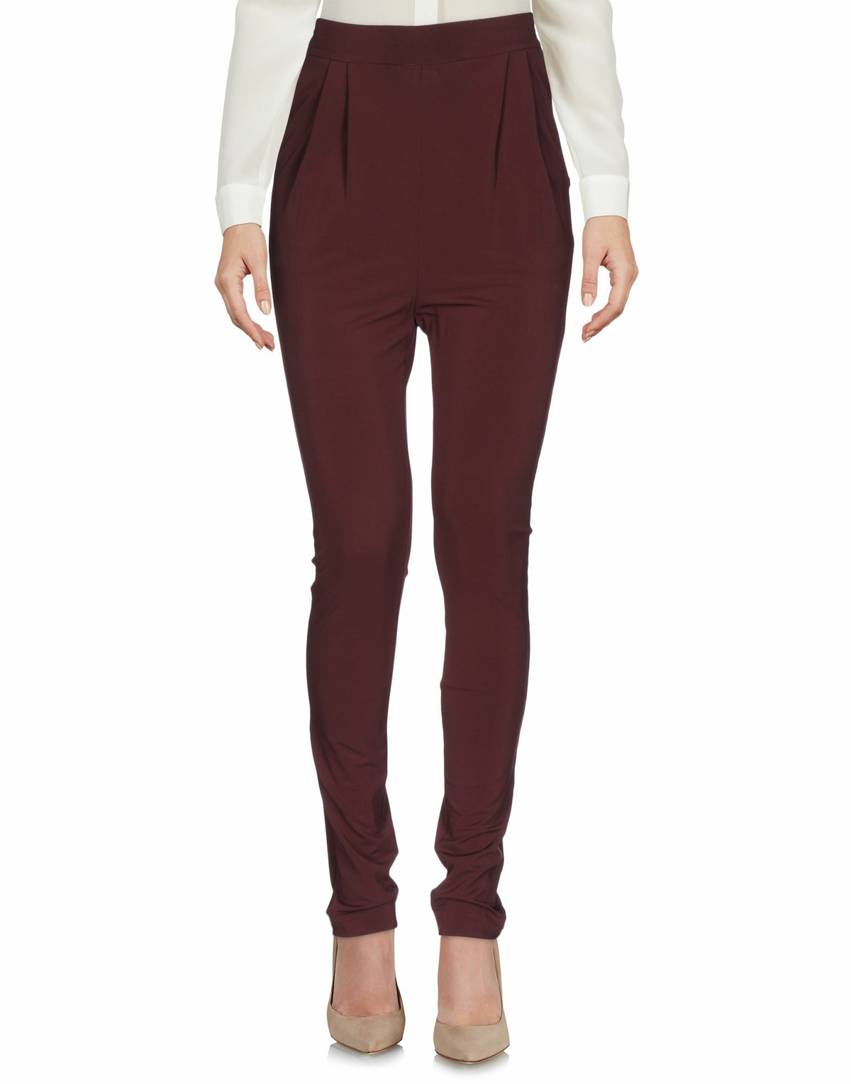 Manila Grace Womens Pants Chocolate in Brown