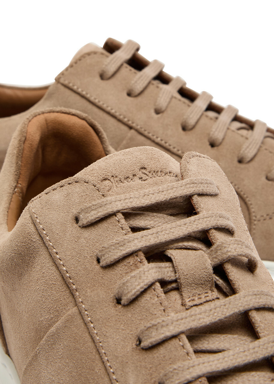 Oliver Sweeney Kendall Panelled Suede Sneakers Beige