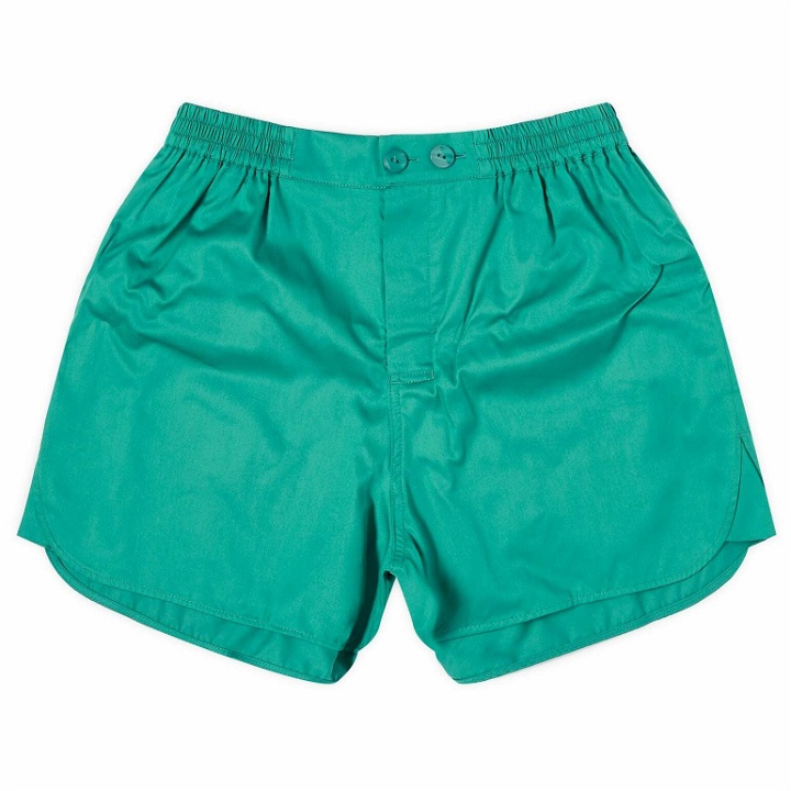 Photo: HAY Outline Pyjama Shorts in Emerald Green