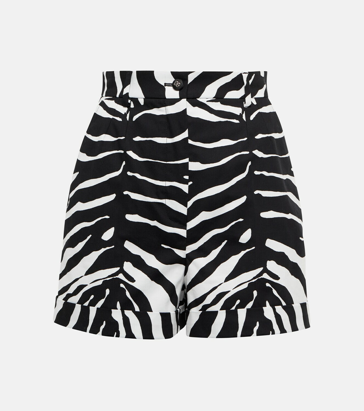 Dolce&Gabbana - Zebra-print cotton-blend shorts