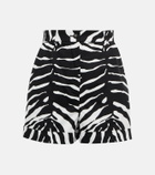 Dolce&Gabbana - Zebra-print cotton-blend shorts